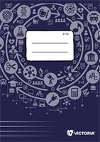 Füzet, tűzött, A5, vonalas, 32 lap, 4-8. osztály, VICTORIA PAPER Circle 